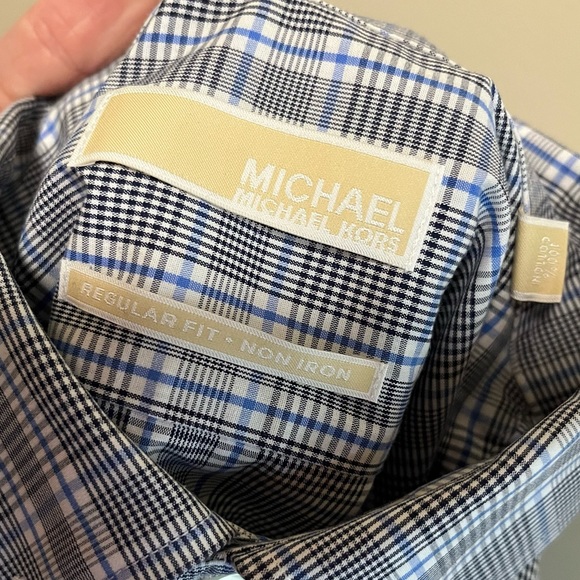 Michael Michael Kors Prince if Whales Check Plaid Button Up Shirt | Regular Fit - Picture 8 of 14